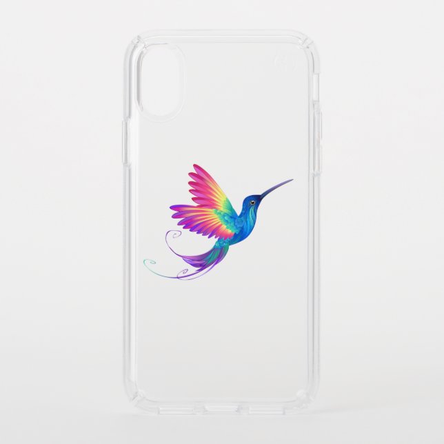 Exotic Rainbow Hummingbird Speck iPhone X Case (Front)