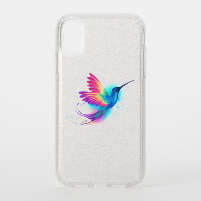 Exotic Rainbow Hummingbird Speck iPhone XR Case (Front)