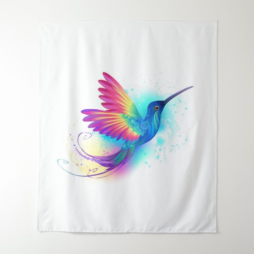 Exotic Rainbow Hummingbird Tapestry