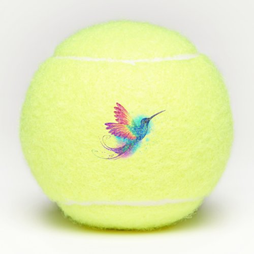 Exotic Rainbow Hummingbird Tennis Balls
