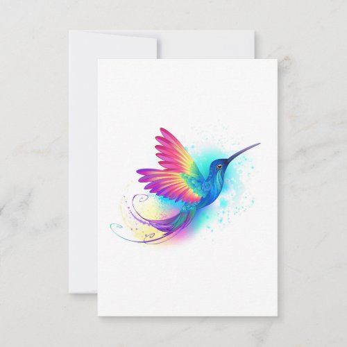 Exotic Rainbow Hummingbird Thank You Card