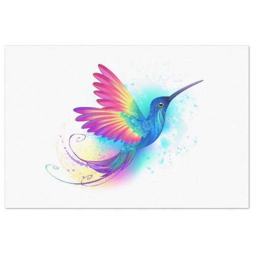 Exotic Rainbow Hummingbird Tissue Paper