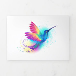 Exotic Rainbow Hummingbird Tri-Fold Program