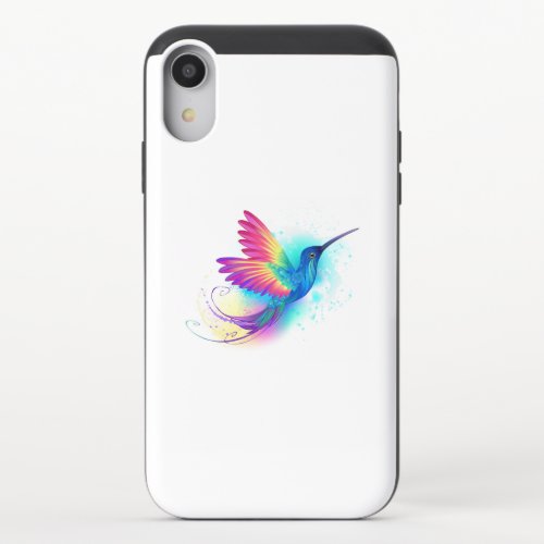 Exotic Rainbow Hummingbird iPhone XR Slider Case
