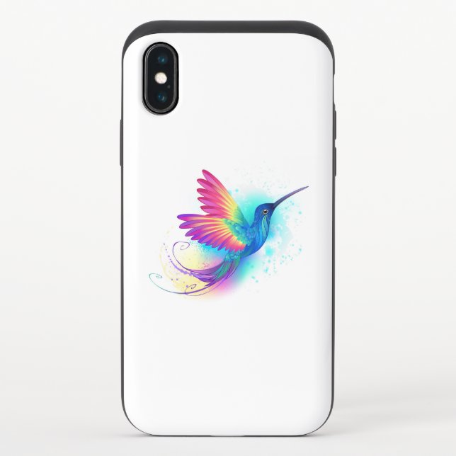 Exotic Rainbow Hummingbird Uncommon iPhone Case (Back)