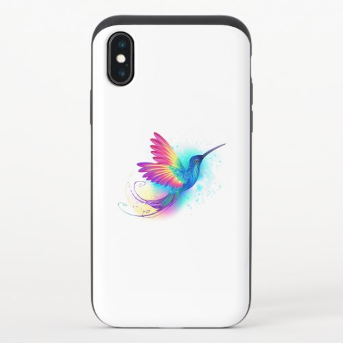 Exotic Rainbow Hummingbird iPhone X Slider Case