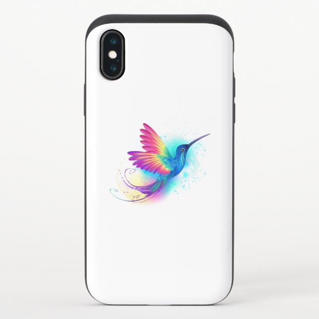 Exotic Rainbow Hummingbird Uncommon iPhone Case (Back)