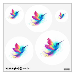 Exotic Rainbow Hummingbird Wall Decal