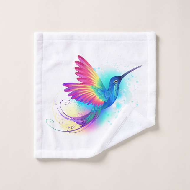 Exotic Rainbow Hummingbird Wash Cloth (Wash Cloth)