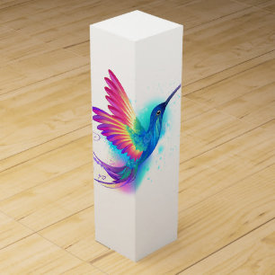 Exotic Rainbow Hummingbird Wine Box