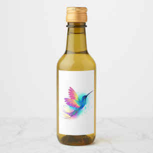 Exotic Rainbow Hummingbird Wine Label