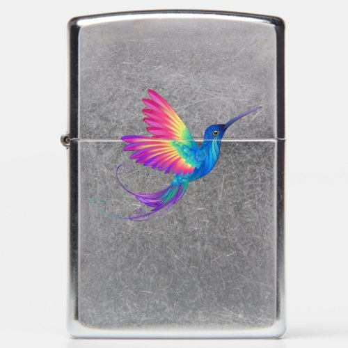 Exotic Rainbow Hummingbird Zippo Lighter