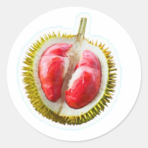 Exotic Red Durian Sticker - Rare King of Fruits Ar