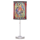 Exotic Red Parrot Macaw Tropical Foliage Lamp (Front)