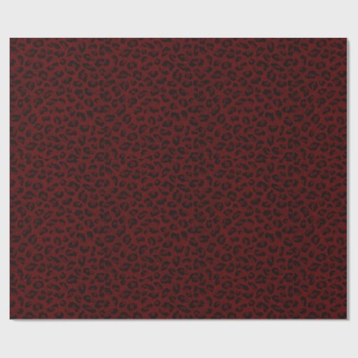 Exotic Red Spotted Leopard Animal Print Wrapping Paper Zazzle