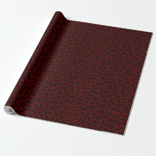 Exotic Red Spotted Leopard Animal Print Wrapping Paper