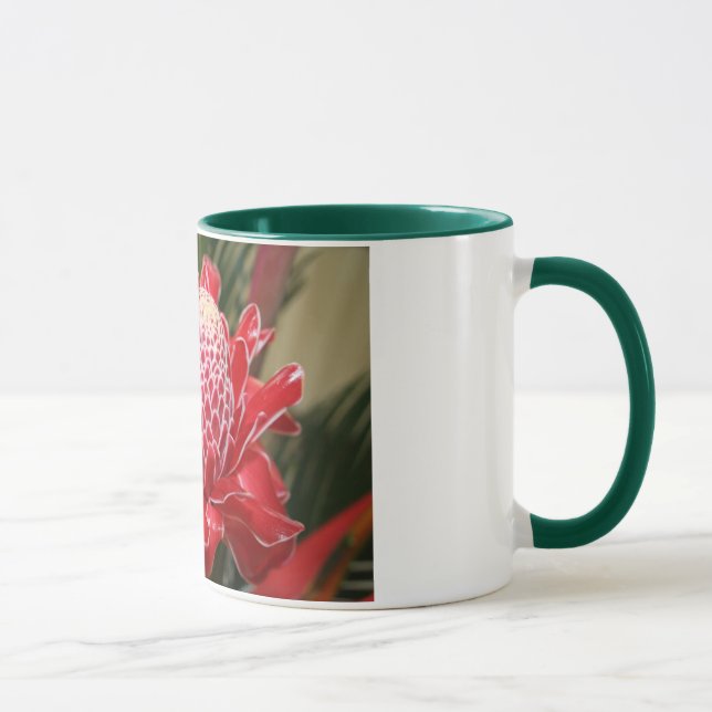 Exotic red torch ginger flower cup! mug (Right)