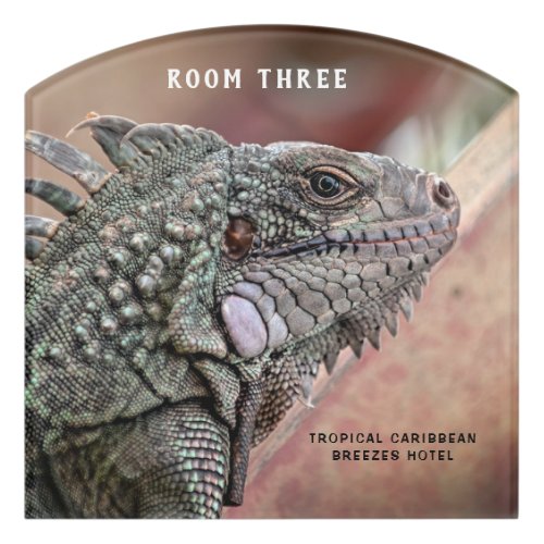 Exotic Reptile Animal Iguana Tropical Personalize Door Sign