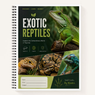 Exotic Reptiles Notebook Cover | Premium Wildlife