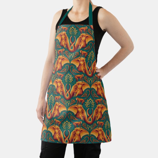 Exotic Safari Tapestry Pattern - The White Lotus Apron (Insitu)