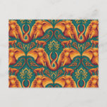Exotic Safari Tapestry Pattern - The White Lotus Postcard