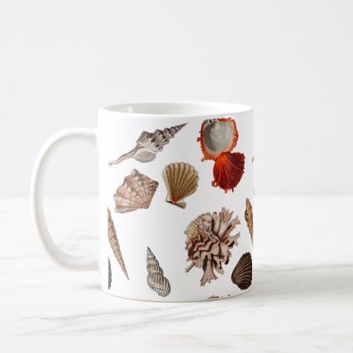 Exotic Seashell Beach Theme Coffee Mug