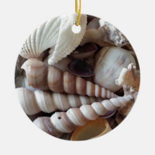 Exotic Seashells Collection, Summer Beach Ceramic Ornament