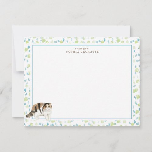Exotic Shorthair Cat Personalized Stationery Note Card