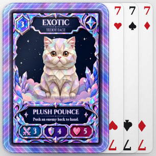 Exotic Shorthair Cat, Rainbow Foil Art Poker Cards