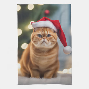 Exotic Shorthair Christmas Kitchen Towel