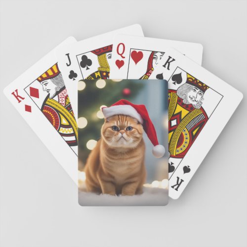 Exotic Shorthair Christmas Playing Cards