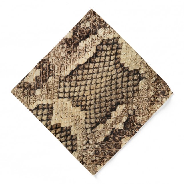Exotic snake skin animal print pattern modern bold bandana (Front)