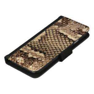 Exotic snake skin animal print pattern modern bold iPhone 8/7 wallet case