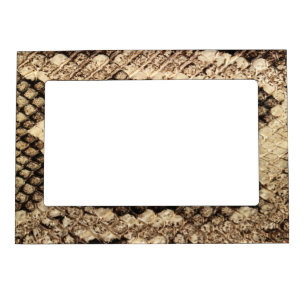 Exotic snake skin animal print pattern modern bold magnetic frame