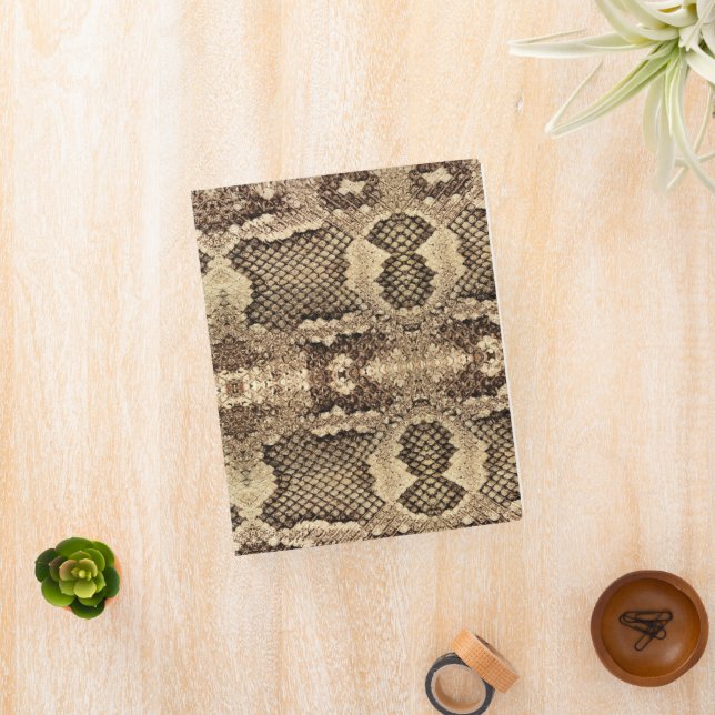 Exotic snake skin animal print pattern modern bold mini binder (InSitu)