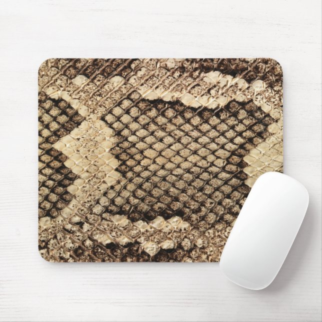 Exotic snake skin animal print pattern modern bold mouse pad (With Mouse)