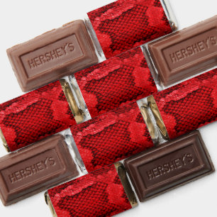 Exotic snake skin animal print pattern modern red hershey's miniatures