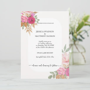 Exotic Spring Summer Floral Boho Garden Invitation