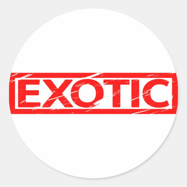 Exotic Stamp Classic Round Sticker (Front)