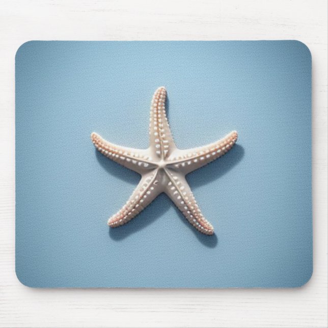 Exotic Starfish with Blue Background Mouse Pad (Front)
