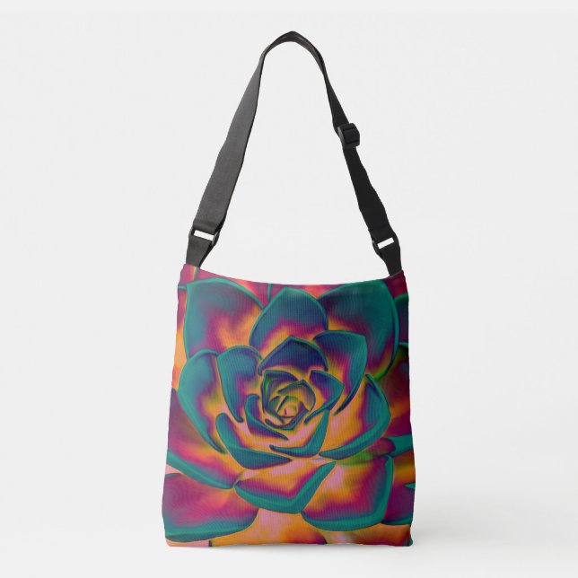 “Exotic Succulent MGP Art " Crossbody Bag (Front)