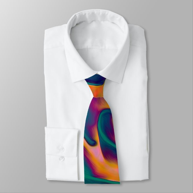 “Exotic Succulent MGP Art " Neck Tie (Tied)