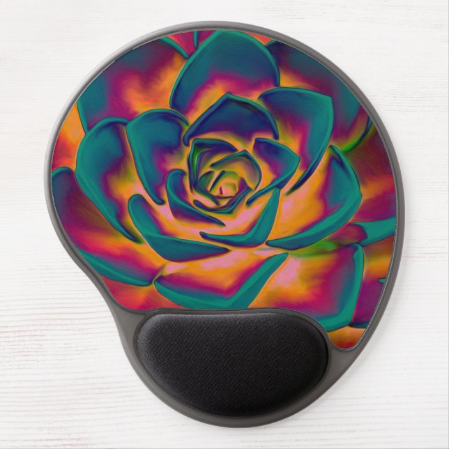 "Exotic Succulent Pop Art" Gel Mouse Pad (Front)
