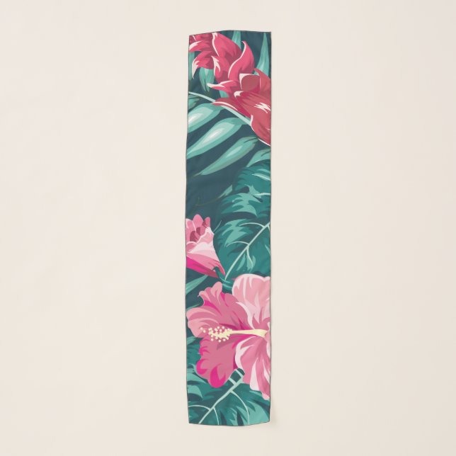 Exotic Summer Flowers Scarf (Front)