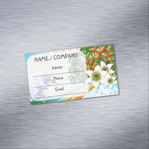 Exotic Summer Holidays Business Card Magnet