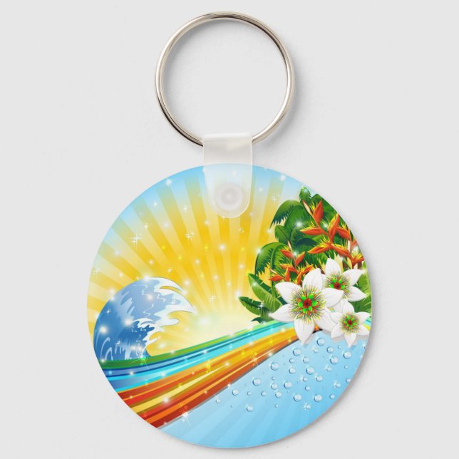 Exotic Summer Holidays Keychain (Front)