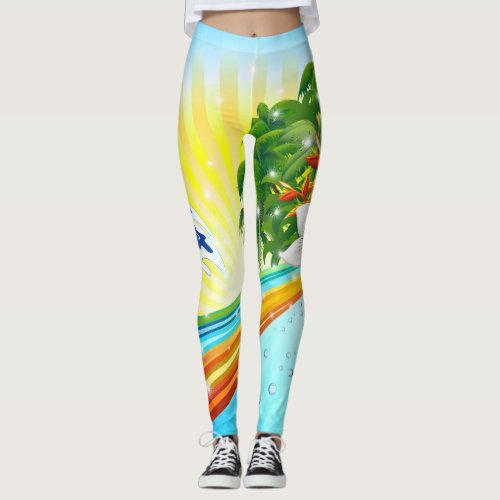 Exotic Summer Holidays Leggings