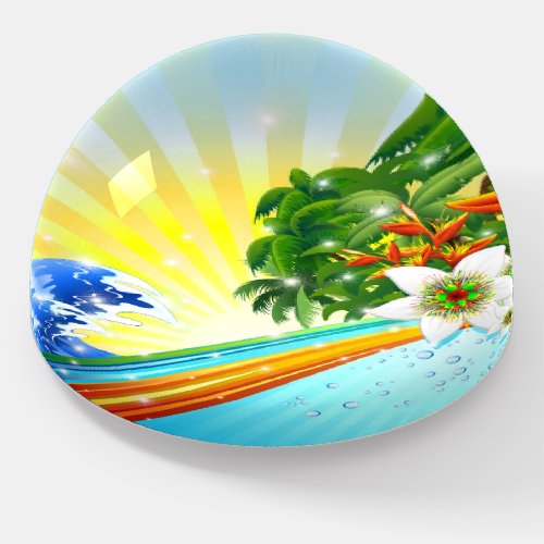 Exotic Summer Holidays Paperweight