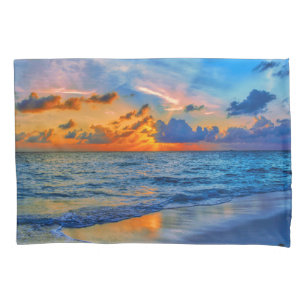 Exotic Sunset Beach Sea Pillow Case