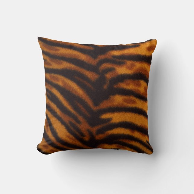 Exotic Tiger Print   Throw Pillow (Front)